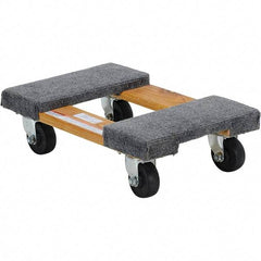 Vestil - 900 Lb Capacity Hardwood/Carpet Dolly - 18" Long x 12" Wide - Exact Tool & Supply