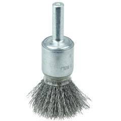 1/2″ Coated Cup Crimped Wire End Brush, .006″ Steel Fill - Exact Tool & Supply