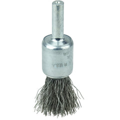 1/2″ Coated Cup Crimped Wire End Brush, .0104″ Steel Fill - Exact Tool & Supply