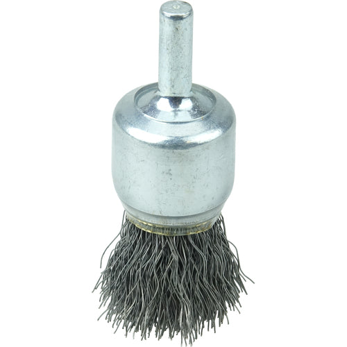 3/4″ Coated Cup Crimped Wire End Brush, .0104″ Steel Fill - Exact Tool & Supply