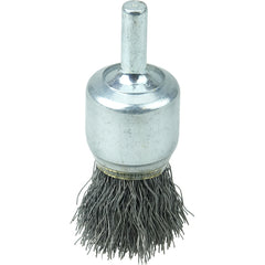 3/4″ Coated Cup Crimped Wire End Brush, .0104″ Steel Fill - Exact Tool & Supply