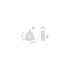 Turning Insert:  WNMG432TM T9235,  Solid Carbide TiCN, Al2O3 & TiN Finish,  Neutral,  1/2″ Inscribed Circle,  0.0310″ Corner Radius,  80.0 &deg N/A Trigon,  Series  WNMG