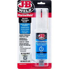 J-B Weld - Epoxy & Structural Adhesives; Type: Two Part Adhesive ; Container Size Range: Smaller than 1 oz. ; Container Size: 25 mL ; Container Type: Syringe ; Working Time (Minutes): 5 ; Color: White - Exact Tool & Supply