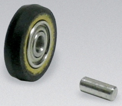 #11074 - 5/8 x 1/8'' - Rubber Contact Wheel W/Bearing & Shaft - Exact Tool & Supply