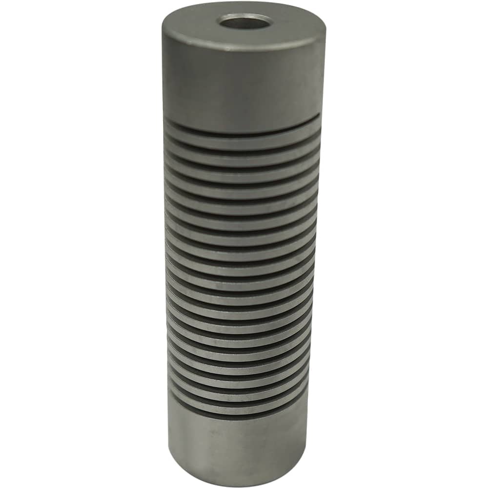 Heli-Cal - Flexible Coupling; Type: Clamp Hub ; Maximum Bore Diameter (Inch): .250 ; Minimum Bore Diameter (Decimal Inch): 0.2500 ; Outside Diameter (Inch): 3/4 ; Overall Length (Inch): 2-3/8 ; Material: Aluminum - Exact Tool & Supply