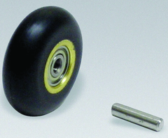 #11080 - 1 x 3/8'' - Rubber Contact Wheel W/Bearing & Shaft - Exact Tool & Supply