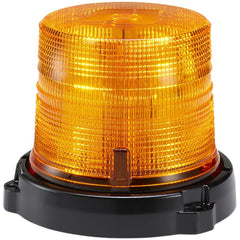 Federal Signal Corp - Emergency Light Assemblies; Type: Beacon ; Flash Rate: Variable ; Mount: Perm./1" Pipe Mount ; Color: Amber; White ; Power Source: 12-24V ; Overall Height (Decimal Inch): 5.6000 - Exact Tool & Supply