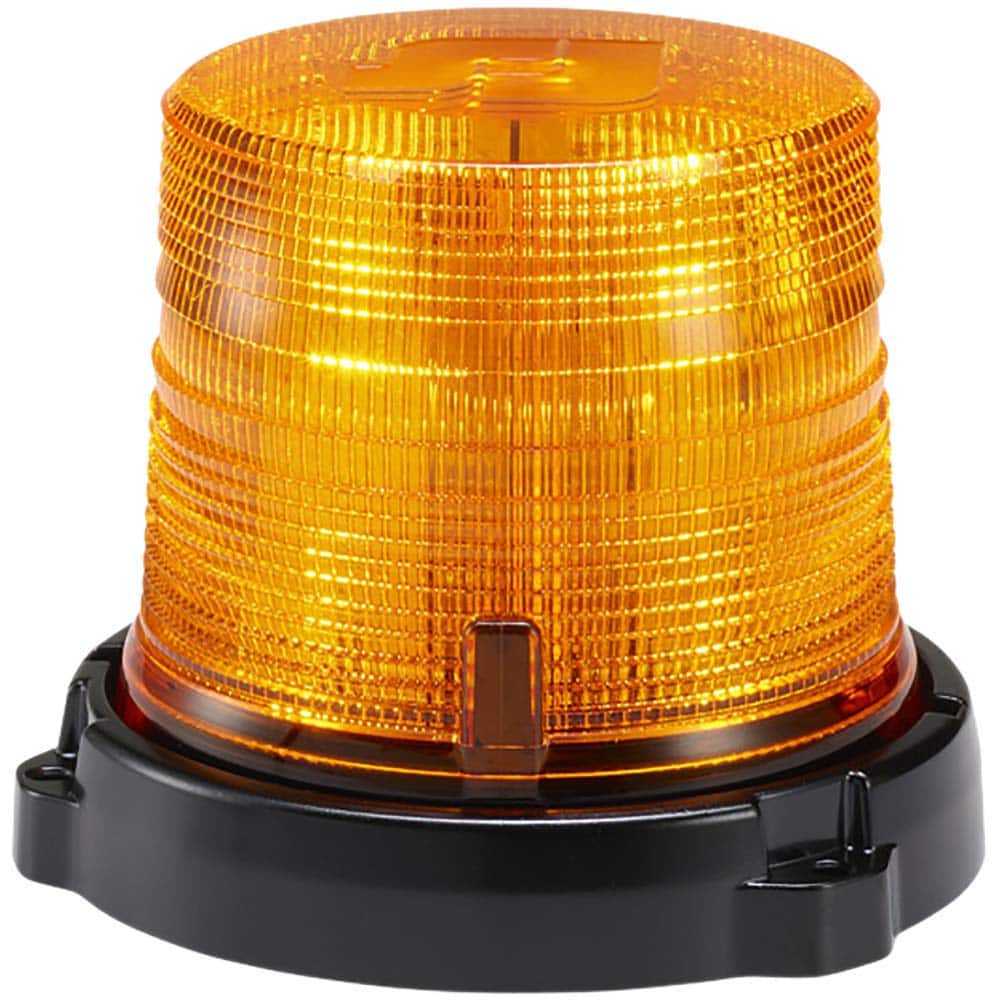 Federal Signal Corp - Emergency Light Assemblies; Type: Beacon ; Flash Rate: Variable ; Mount: Suction/Magnetic ; Color: Amber ; Power Source: 12-24V ; Overall Height (Decimal Inch): 5.6000 - Exact Tool & Supply
