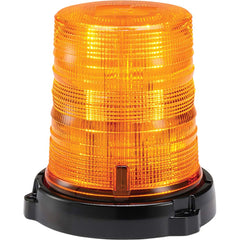 Federal Signal Corp - Emergency Light Assemblies; Type: Beacon ; Flash Rate: Variable ; Mount: Perm./1" Pipe Mount ; Color: Amber ; Power Source: 12-24V ; Overall Height (Decimal Inch): 5.6000 - Exact Tool & Supply