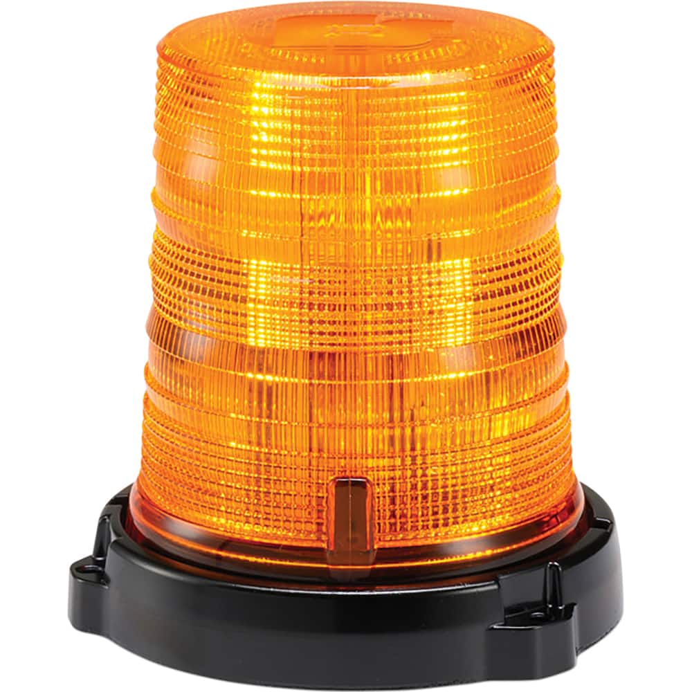 Federal Signal Corp - Emergency Light Assemblies; Type: Beacon ; Flash Rate: Variable ; Mount: Magnetic ; Color: Amber ; Power Source: 12-24V ; Overall Height (Decimal Inch): 7.1000 - Exact Tool & Supply