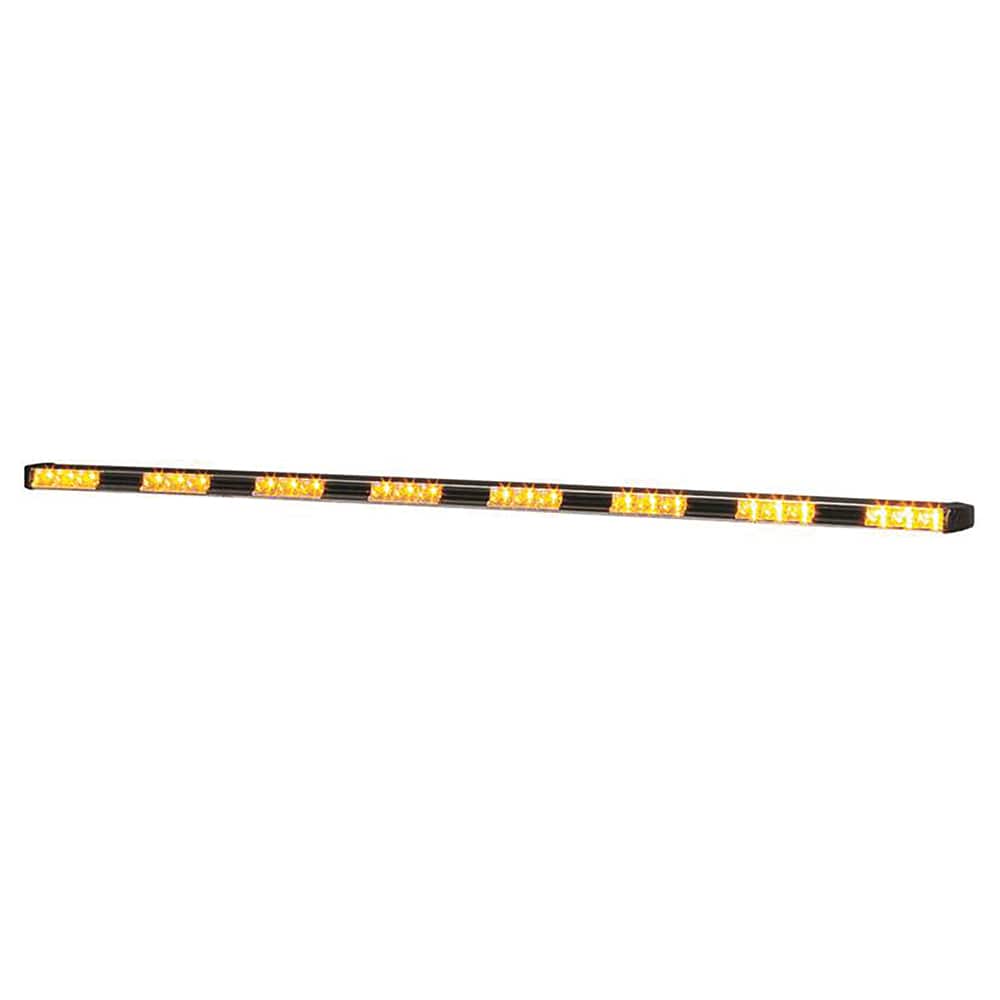 Federal Signal Corp - Emergency Light Assemblies; Type: Stick ; Flash Rate: Single ; Mount: Surface ; Color: Black; Amber ; Power Source: 12 Volt DC ; Overall Height (Decimal Inch): 1.3000 - Exact Tool & Supply