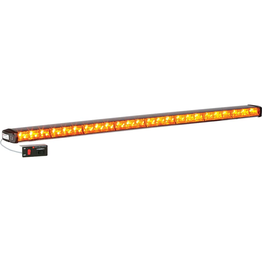 Federal Signal Corp - Emergency Light Assemblies; Type: Stick ; Flash Rate: Single ; Mount: Surface ; Color: Black; Amber ; Power Source: 12 Volt DC ; Overall Height (Decimal Inch): 1.3000 - Exact Tool & Supply