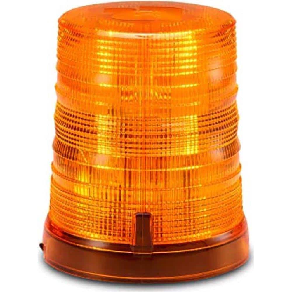 Federal Signal Corp - Emergency Light Assemblies; Type: Beacon ; Flash Rate: Variable ; Mount: Perm./1" Pipe Mount ; Color: Amber/White ; Power Source: 12-24V ; Overall Height (Decimal Inch): 6.2000 - Exact Tool & Supply