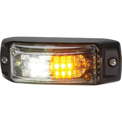 Federal Signal Corp - Emergency Light Assemblies; Type: Warning ; Flash Rate: Variable ; Mount: Surface ; Color: Black; Amber; White ; Power Source: 12 Volt DC ; Overall Height (Decimal Inch): 1.4000 - Exact Tool & Supply