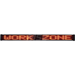 Federal Signal Corp - Emergency Light Assemblies; Type: Message ; Flash Rate: Single ; Mount: Permanent ; Color: Black; Amber ; Power Source: 12 Volt DC ; Overall Height (Decimal Inch): 3.0000 - Exact Tool & Supply