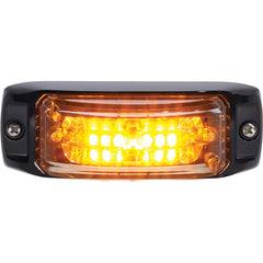 Federal Signal Corp - Emergency Light Assemblies; Type: Warning ; Flash Rate: Variable ; Mount: Surface ; Color: Black; Amber ; Power Source: 12 Volt DC ; Overall Height (Decimal Inch): 1.4000 - Exact Tool & Supply