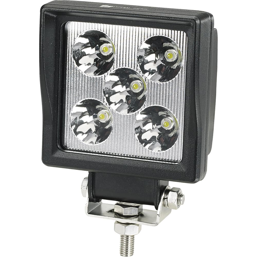 Federal Signal Corp - Emergency Light Assemblies; Type: Work ; Flash Rate: Single ; Mount: Pedestal ; Color: Black; White ; Power Source: 12 Volt DC ; Overall Height (Decimal Inch): 2.0000 - Exact Tool & Supply