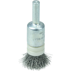 1/2″ Banded Crimped Wire End Brush, .006″ Steel Fill - Exact Tool & Supply