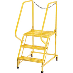 Vestil - Rolling & Wall Mounted Ladders & Platforms; Type: Maintenance Ladder ; Style: Portable Maintenance Ladder ; Number of Steps / Rungs: 3 ; Height (Inch): 60 ; Load Capacity (Lb.): 350.000 ; Base Width (Inch): 29-1/2 - Exact Tool & Supply