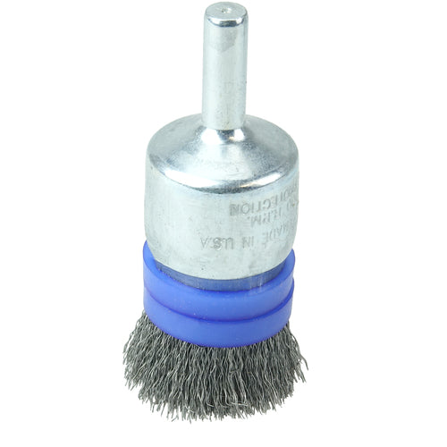 3/4″ Banded Crimped Wire End Brush, .006″ Steel Fill - Exact Tool & Supply