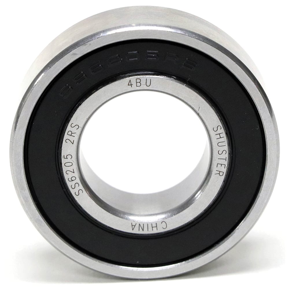 Shuster - SSR12 2RS, 3/4" Bore Diam, 1-5/8" OD, Double Seal Deep Groove Radial Ball Bearing - Exact Tool & Supply