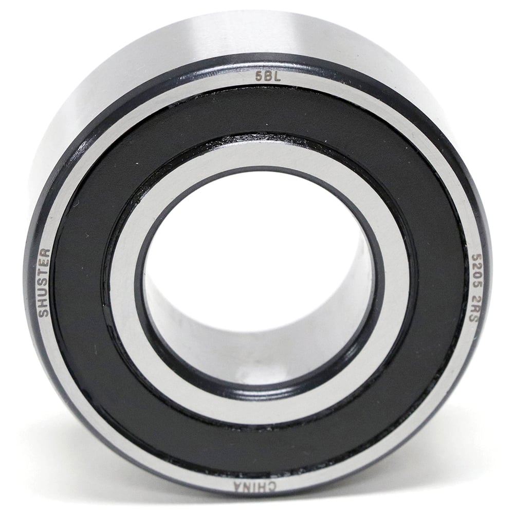 Shuster - 5200 2RS, 10mm Bore Diam, 30mm OD, Double Seal Angular Contact Radial Ball Bearing - Exact Tool & Supply