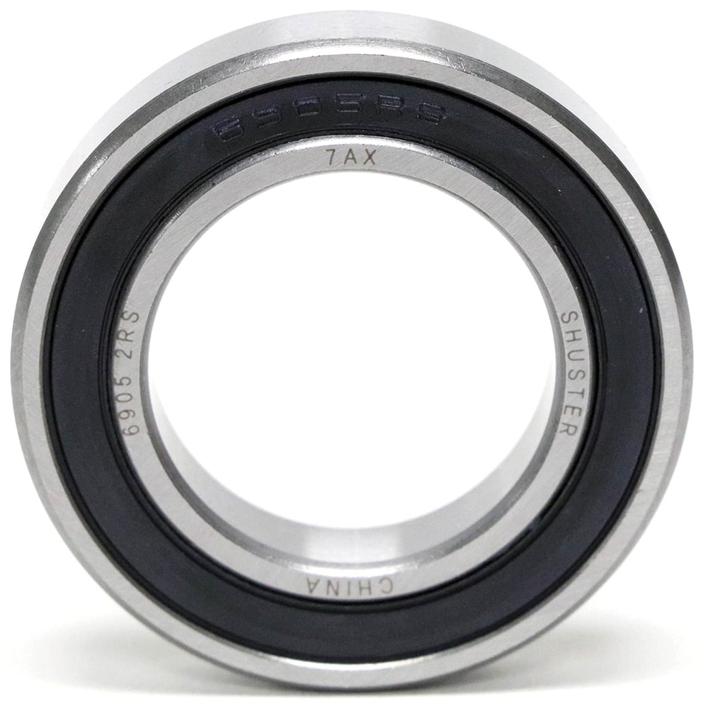 Shuster - 6906 2RS, 30mm Bore Diam, 47mm OD, Double Seal Deep Groove Radial Ball Bearing - Exact Tool & Supply