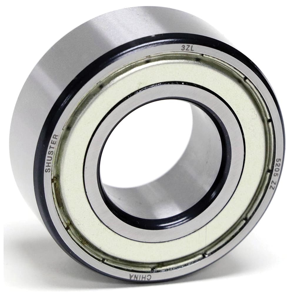 Shuster - 5202 ZZ, 15mm Bore Diam, 35mm OD, Double Shield Angular Contact Radial Ball Bearing - Exact Tool & Supply
