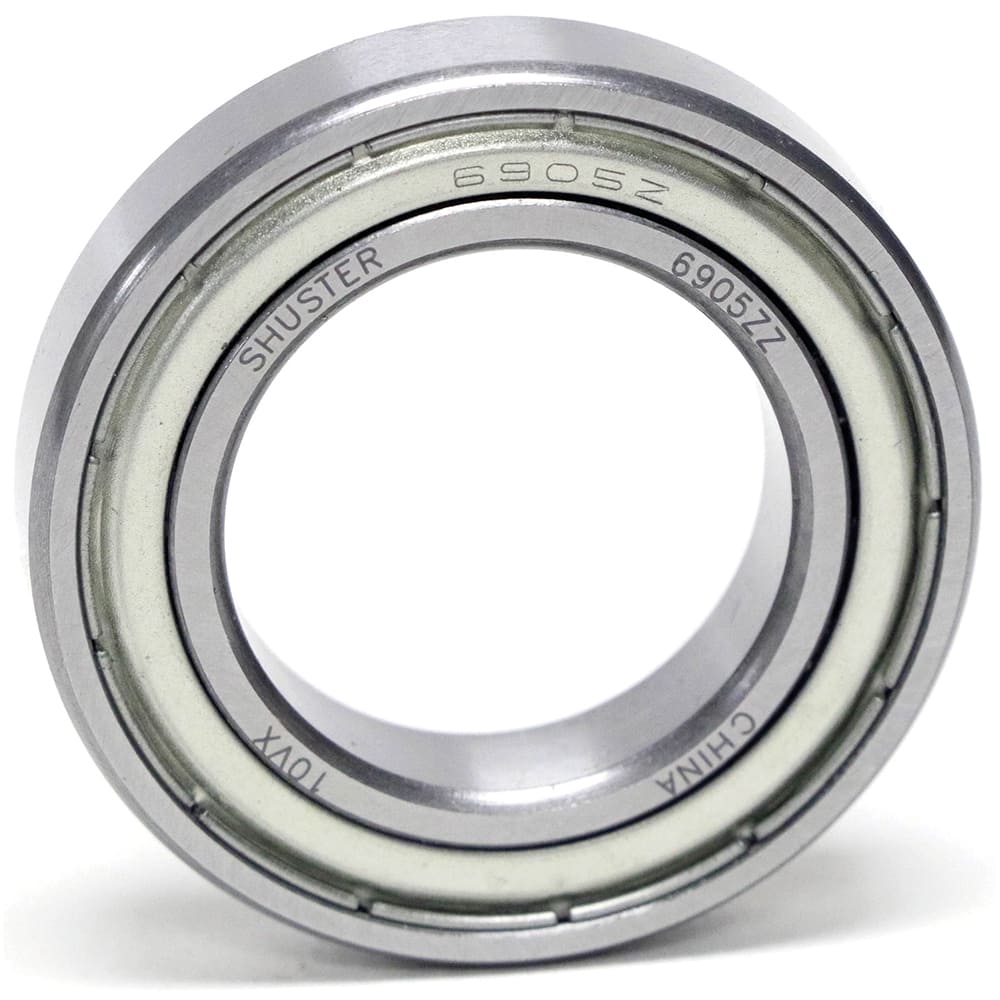 Shuster - 6905 ZZ, 25mm Bore Diam, 42mm OD, Double Shield Deep Groove Radial Ball Bearing - Exact Tool & Supply