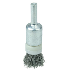 1/2″ Banded Crimped Wire End Brush, .006″ Stainless Steel Fill - Exact Tool & Supply