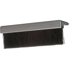 Osborn - Sweeps & Seals; Type: Brush Seal ; Width (Inch): .366 ; Finish/Coating: Clear Anodized Aluminum ; Material: Nylon; Clear Anodized Aluminum ; Back Strip Brush Width (Inch): .24 ; Bristle Length (Inch): 1.0000 - Exact Tool & Supply