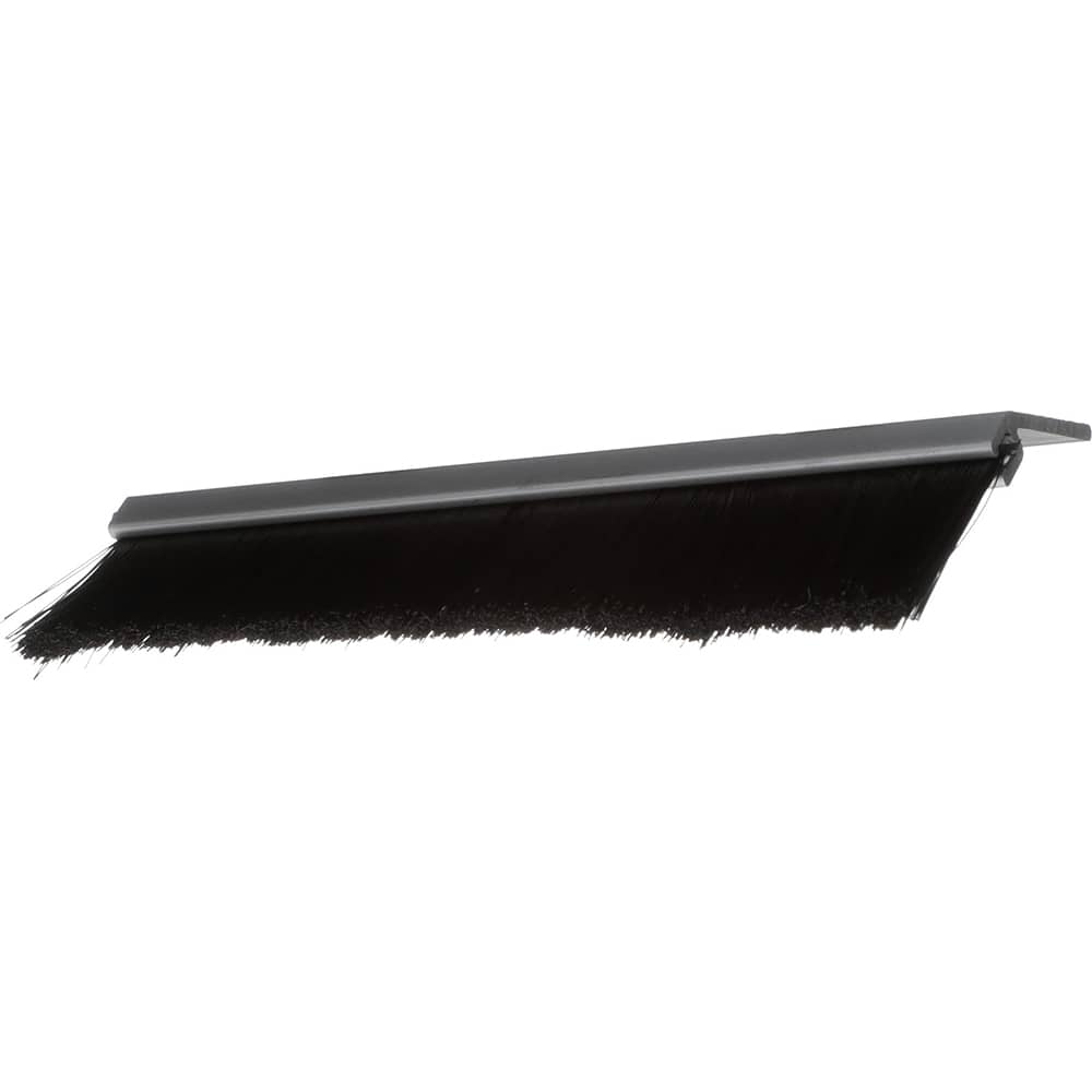 Osborn - Sweeps & Seals; Type: Brush Seal ; Width (Inch): .197 ; Finish/Coating: Clear Anodized Aluminum ; Material: Nylon; Clear Anodized Aluminum ; Back Strip Brush Width (Inch): .095 ; Bristle Length (Inch): 1.0000 - Exact Tool & Supply