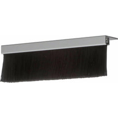 Osborn - Sweeps & Seals; Type: Brush Seal ; Width (Inch): .197 ; Finish/Coating: Clear Anodized Aluminum ; Material: Nylon; Clear Anodized Aluminum ; Back Strip Brush Width (Inch): 1.06 ; Bristle Length (Inch): 1.0000 - Exact Tool & Supply