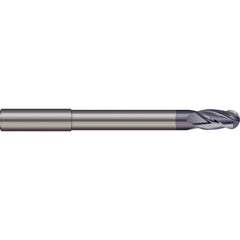 Micro 100 - Ball End Mills; Mill Diameter (mm): 1.50 ; Mill Diameter (Decimal Inch): 0.0591 ; Number of Flutes: 2 ; Length of Cut (mm): 1.5000 ; Length of Cut (Decimal Inch): 0.0591 ; Material: Solid Carbide - Exact Tool & Supply