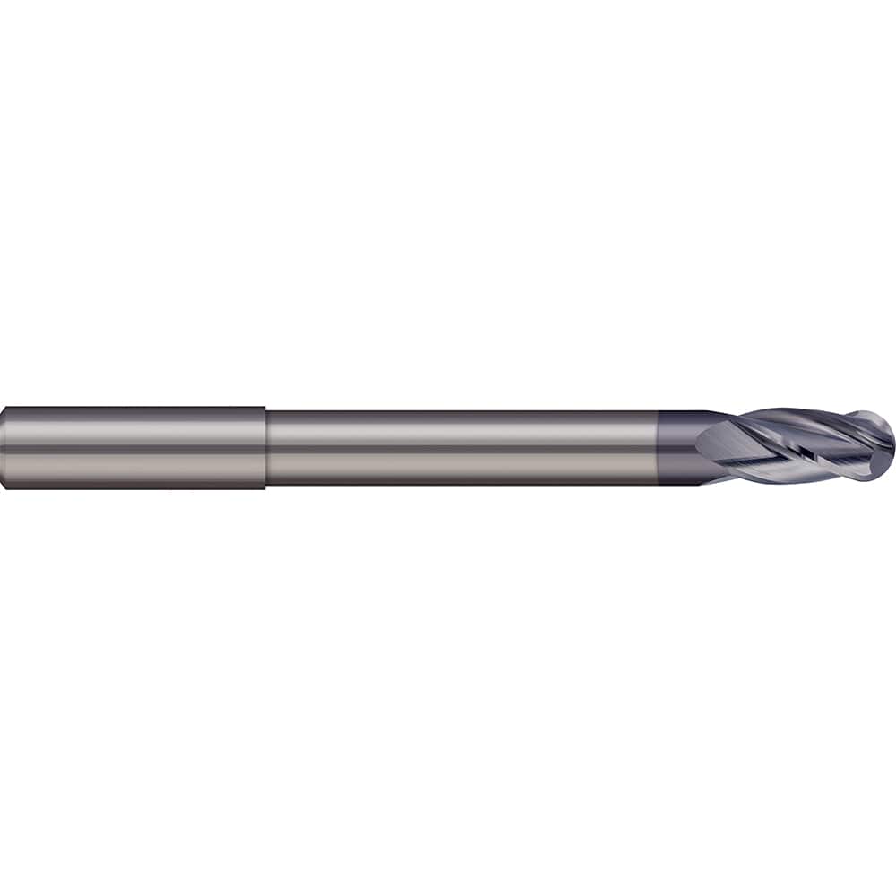 Micro 100 - Ball End Mills; Mill Diameter (mm): 4.00 ; Mill Diameter (Decimal Inch): 0.1575 ; Number of Flutes: 2 ; Length of Cut (mm): 8.0000 ; Length of Cut (Decimal Inch): 0.3150 ; Material: Solid Carbide - Exact Tool & Supply