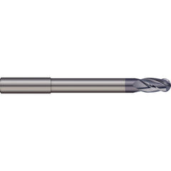 Micro 100 - Ball End Mills; Mill Diameter (mm): 0.80 ; Mill Diameter (Decimal Inch): 0.0315 ; Number of Flutes: 2 ; Length of Cut (mm): 0.8000 ; Length of Cut (Decimal Inch): 0.0315 ; Material: Solid Carbide - Exact Tool & Supply