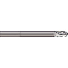 Micro 100 - Ball End Mills; Mill Diameter (mm): 4.00 ; Mill Diameter (Decimal Inch): 0.1575 ; Number of Flutes: 2 ; Length of Cut (mm): 8.0000 ; Length of Cut (Decimal Inch): 0.3150 ; Material: Solid Carbide - Exact Tool & Supply