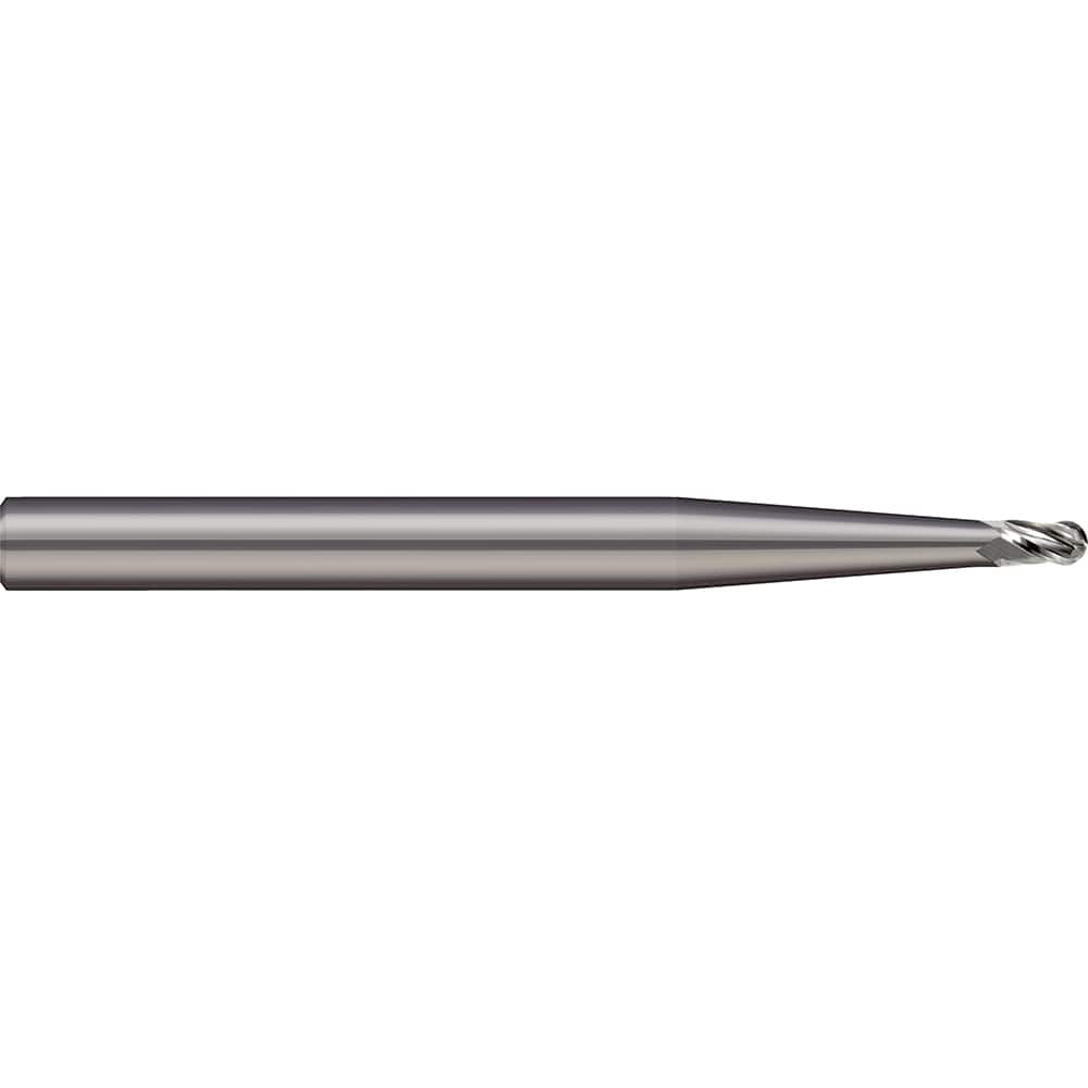 Micro 100 - Ball End Mills; Mill Diameter (Inch): 3/32 ; Mill Diameter (Decimal Inch): 0.0937 ; Number of Flutes: 2 ; Length of Cut (Inch): 3/8 ; Length of Cut (Decimal Inch): 0.3750 ; Material: Solid Carbide - Exact Tool & Supply