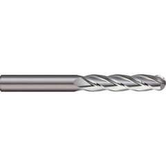 Micro 100 - Ball End Mills; Mill Diameter (mm): 10.00 ; Mill Diameter (Decimal Inch): 0.3937 ; Number of Flutes: 4 ; Length of Cut (mm): 38.0000 ; Length of Cut (Decimal Inch): 1.4961 ; Material: Solid Carbide - Exact Tool & Supply