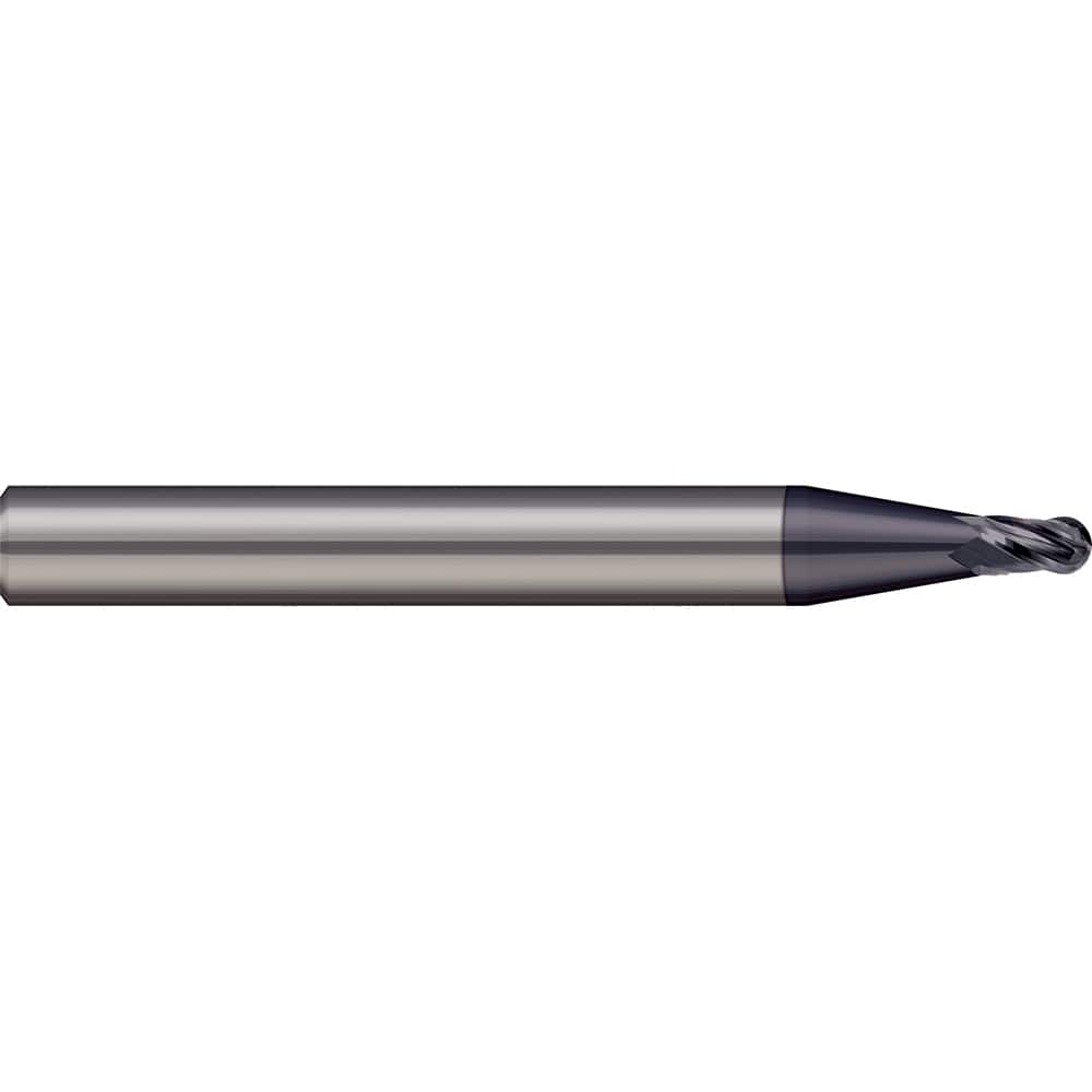 Micro 100 - Ball End Mills; Mill Diameter (mm): 0.20 ; Mill Diameter (Decimal Inch): 0.0079 ; Number of Flutes: 2 ; Length of Cut (mm): 0.3000 ; Length of Cut (Decimal Inch): 0.0118 ; Material: Solid Carbide - Exact Tool & Supply