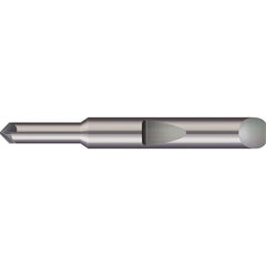 Micro 100 - 3/16" Diam 100°/80° 3-Flute Single End Solid Carbide Chamfer Mill - Exact Tool & Supply