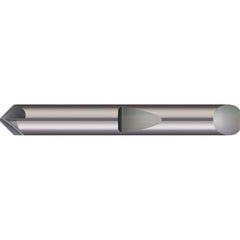 Micro 100 - 3/16" Diam 120°/60° 4-Flute Single End Solid Carbide Chamfer Mill - Exact Tool & Supply