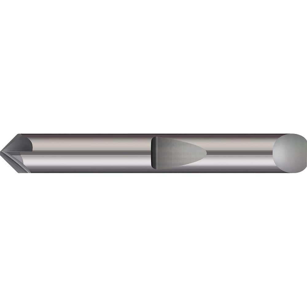 Micro 100 - 1/2" Diam 120°/60° 6-Flute Single End Solid Carbide Chamfer Mill - Exact Tool & Supply