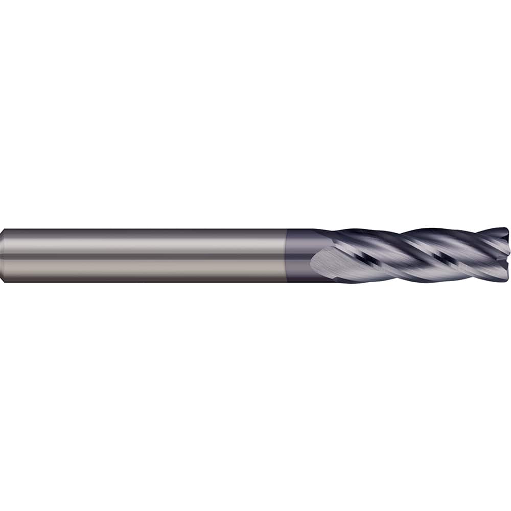 Micro 100 - Corner Radius & Corner Chamfer End Mills; Mill Diameter (Inch): 1/8 ; Mill Diameter (Decimal Inch): 0.1250 ; End Type: Corner Radius ; Corner Radius (Decimal Inch): 0.0100 ; Number of Flutes: 4 ; Material: Solid Carbide - Exact Tool & Supply
