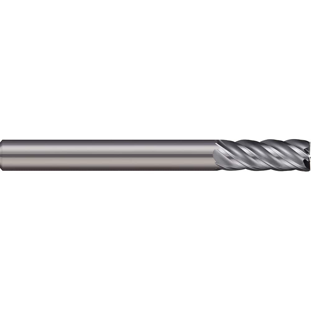 Corner Radius End Mill: 0.2362″ Dia, 0.3937″ LOC, 5 Flutes, Solid Carbide 38 ° Helix, Bright/Uncoated, Corner Radius End