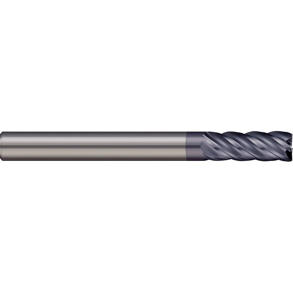 Micro 100 - Corner Radius & Corner Chamfer End Mills; Mill Diameter (Inch): 3/8 ; Mill Diameter (Decimal Inch): 0.3750 ; End Type: Corner Radius ; Corner Radius (mm): 0.50 ; Corner Radius (Decimal Inch): 0.0200 ; Number of Flutes: 5 - Exact Tool & Supply