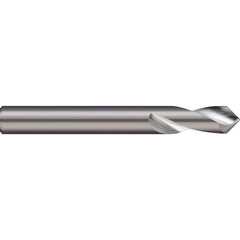 Micro 100 - 3/8" Body Diam, 120°, 2-1/2" OAL, 2-Flute Solid Carbide Spotting Drill - Exact Tool & Supply