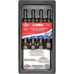 Mayhew - 1" Head Width, 6" OAL, Specialty Hammer Set - Round Drive, Round Shank, Steel - Exact Tool & Supply