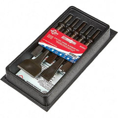 Mayhew - 1-1/8" Head Width, 8-1/2" OAL, Chisel & Scraper Set - Round Drive, Round Shank, Steel - Exact Tool & Supply