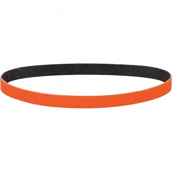 Dynabrade - 3/4" Wide x 20-1/2" OAL, 60 Grit, Ceramic Abrasive Belt - Ceramic, Coated, Y Weighted Cloth Backing, Wet/Dry - Exact Tool & Supply